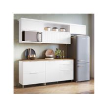 Cozinha Completa Nesher Duquesa 100% MDF com Balcão 5 Portas 4 Gavetas