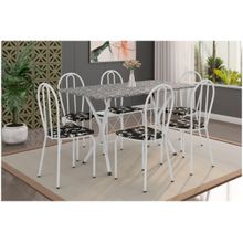 Mesa de Jantar 6 Lugares Retangular Branca