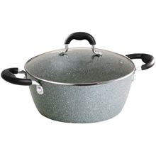 Caçarola Bialetti de Alumínio 24cm 1,3L Cinza Petravera Pro