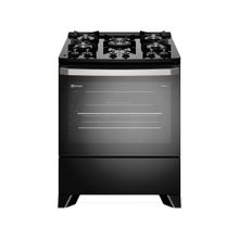 Fogão 5 Bocas Electrolux Preto Mesa de Vidro VaporBake FE5GP
