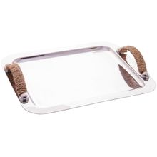 Bandeja Inox para Servir Retangular Wolff Manhattan 27x33cm
