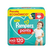 Fralda Calça Pampers Ajuste Total Tam. XXG 14 a 23Kg 2 Pacotes com 60 Unidades Cada