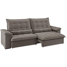 Sofá 4 Lugares Retrátil Reclinável Suede Veludo Molas Ensacadas Módena Flexforma Estofados
