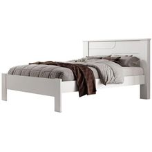 Cama de Casal Conquista Móveis Pérola Branco