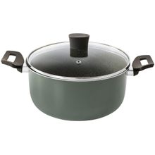 Caçarola Multiflon Antiaderente de Alumínio 22cm 3,9L Verde Ekó
