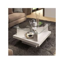 Mesa de Centro com Tampo de Vidro Clear Artely
