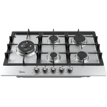Cooktop 5 Bocas a Gás Natural Midea Tripla Chama Acendimento Automático CYB5B