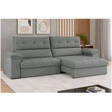 Sofá 4 Lugares Reclinável Suede Veludo Everest Flexforma Estofados