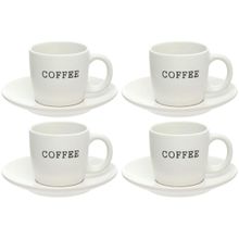 Jogo de Xícaras de Café 130ml Coffee Hauskraft Cremona 4 Peças