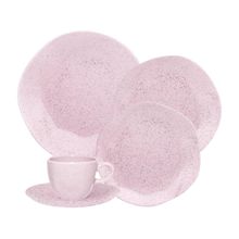Aparelho de Jantar Chá 20 Peças Oxford Redondo Cerâmica Rosa Pink Sand