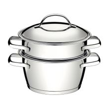 Cuscuzeira Inox Tramontina Fundo Triplo 2 Peças