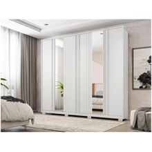Guarda-roupa Casal com Espelho 4 Gavetas 6 Portas Caemmun Mozart