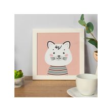 Quadro Decorativo Infantil Gato 24x24cm