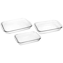 Conjunto de Assadeiras de Vidro Marinex Celebrity 3 Peças