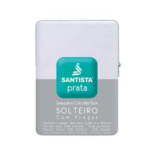 Saia para Cama Solteiro Prata