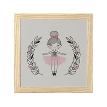 Quadro Decorativo Bailarina 23,5x23,5cm