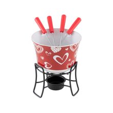 Aparelho de Fondue Cerâmica Brinox Vermelho