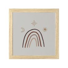 Quadro Decorativo Good Vibes Rainbow 23,5x23,5cm