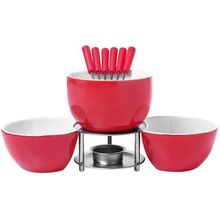 Aparelho de Fondue Cerâmica Brinox Vermelho
