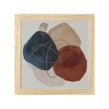 Quadro Decorativo Terracota Abstrato 23,5x23,5cm