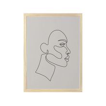 Quadro Decorativo Minimalistas Rosto Linhas