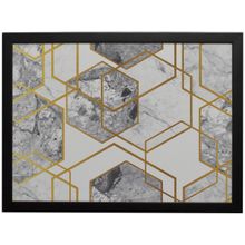 Quadro Decorativo Beauty Fashion Mármore Hexagonal