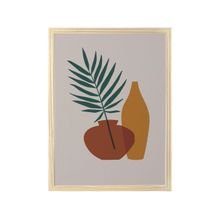 Quadro Decorativo Mid Century Vasos 34,5x46,5cm