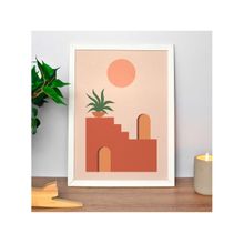 Quadro Decorativo Mid Century Casinha 35x47cm