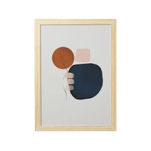 Quadro Decorativo Mid Century Abstrato 24,5x34,5cm