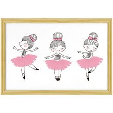 Quadro Decorativo Bailarinas 24,5x34,5cm