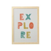 Quadro Decorativo Infantil Explore 24,5x34,5cm