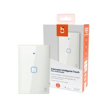Interruptor Inteligente de Iluminação Touch para Automação HIINT1C Geonav sem Fio Wi-Fi 1 Botão