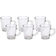 Jogo de Canecas de Café de Vidro 70ml Hauskraft
