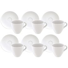 Jogo de Xícaras de Café de Porcelana 95ml
