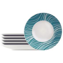 Jogo de Pratos Redondo de Porcelana Verde