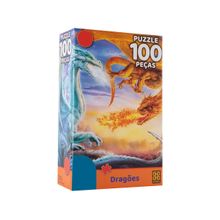 Quebra-cabeça 100 Peças Dragões Grow