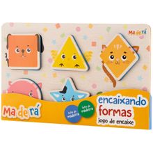 Brinquedo de Encaixar Maderá Encaixando Formas