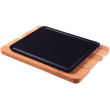 Chapa Grill de Ferro Fundido 35x25cm com Tábua Tramontina Mix