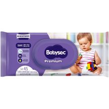 Toalha Umedecida Babysec Premium 45 Unidades