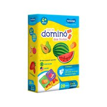 Jogo de Dominó Frutas Toyster Brinquedos 28 Peças