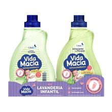 Kit Sabão e Amaciante Casakm Vida Macia Kit Lavanderia Infantil 1L