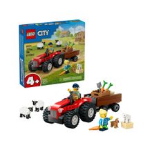LEGO Trator de Fazenda Vermelho com Trailer e