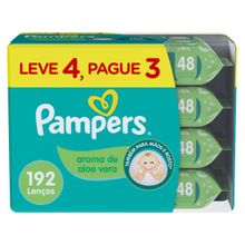 Kit Lenço Umedecido Pampers Aroma de Aloe Vera