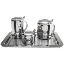 Jogo de Chá e Café 5 Peças Forma Inox Canova