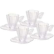 Jogo de Xícaras de Chá 180ml Wolff Butterfly 4 Peças