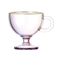 Jogo de Canecas Muse Rainbow com Borda Dourada 6 Peças