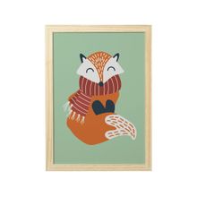 Quadro Decorativo Infantil Raposa 24,5x34,5cm