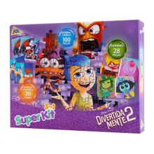 Quebra-cabeça 100 Peças Super Kit Divertidamente 2