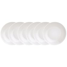 Jogo de Pratos Redondo de Porcelana Branco