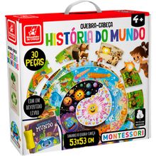 Quebra Cabeça Historia do Mundo Montessori